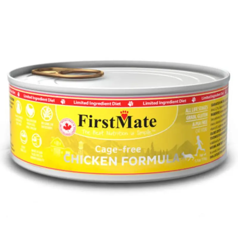 FirstMate Limited Ingredient Cage-Free Chicken Formula Canned Cat Food 3.2 oz