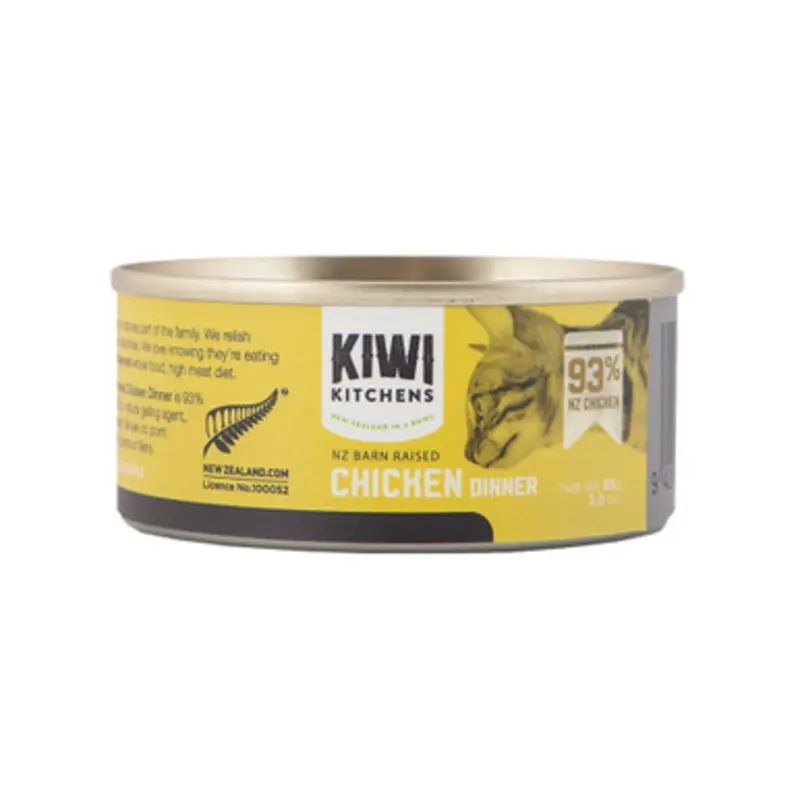 Kiwi Kitchens NZ Barn Raised Chicken Dinner Canned Cat Food 3 oz