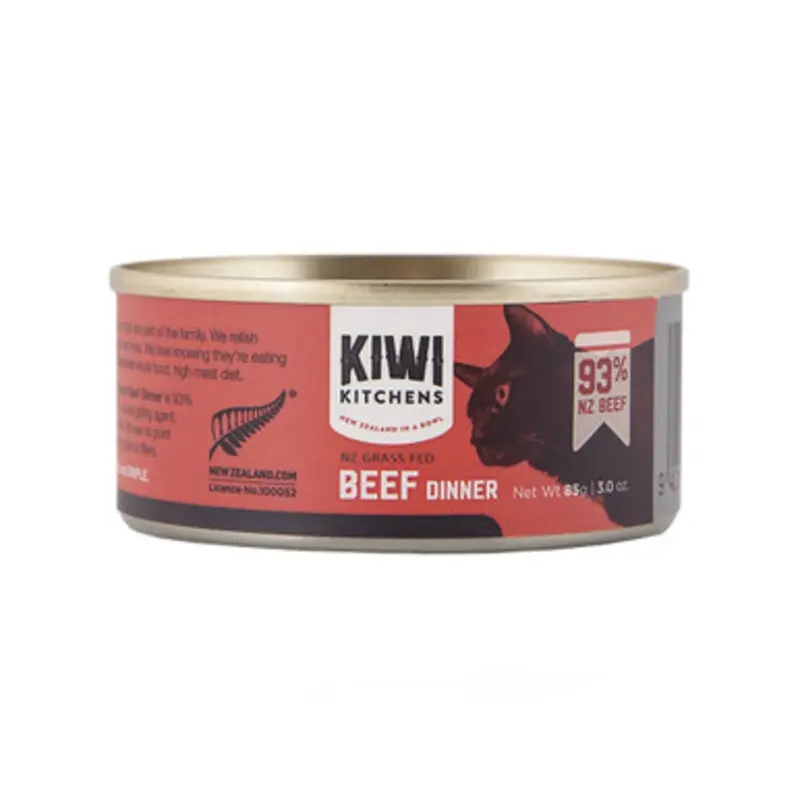 Kiwi Kitchens NZ Grass Fed Beef Dinner Canned Cat Food 3 oz