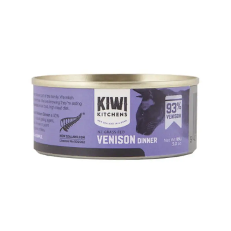 Kiwi Kitchens NZ Grass Fed Venison Dinner Canned Cat Food 3 oz