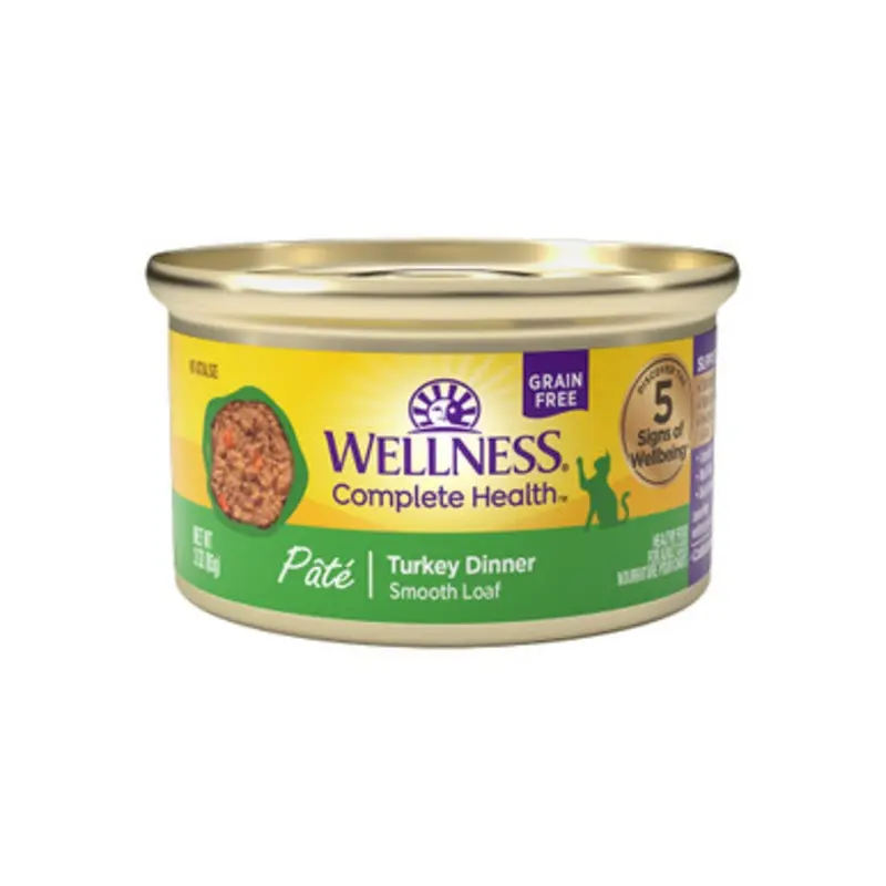 Wellness Complete Health Pate Turkey Dinner Canned Cat Food 3 oz