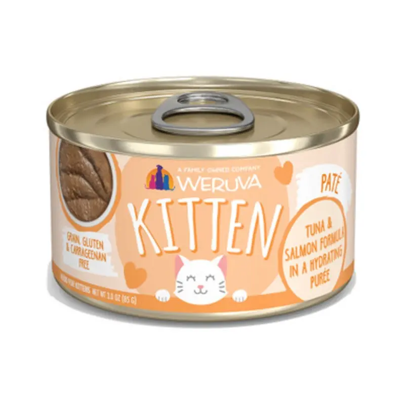 Weruva Kitten Tuna & Salmon Formula in a Hydrating Puree Canned Kitten Food 3 oz