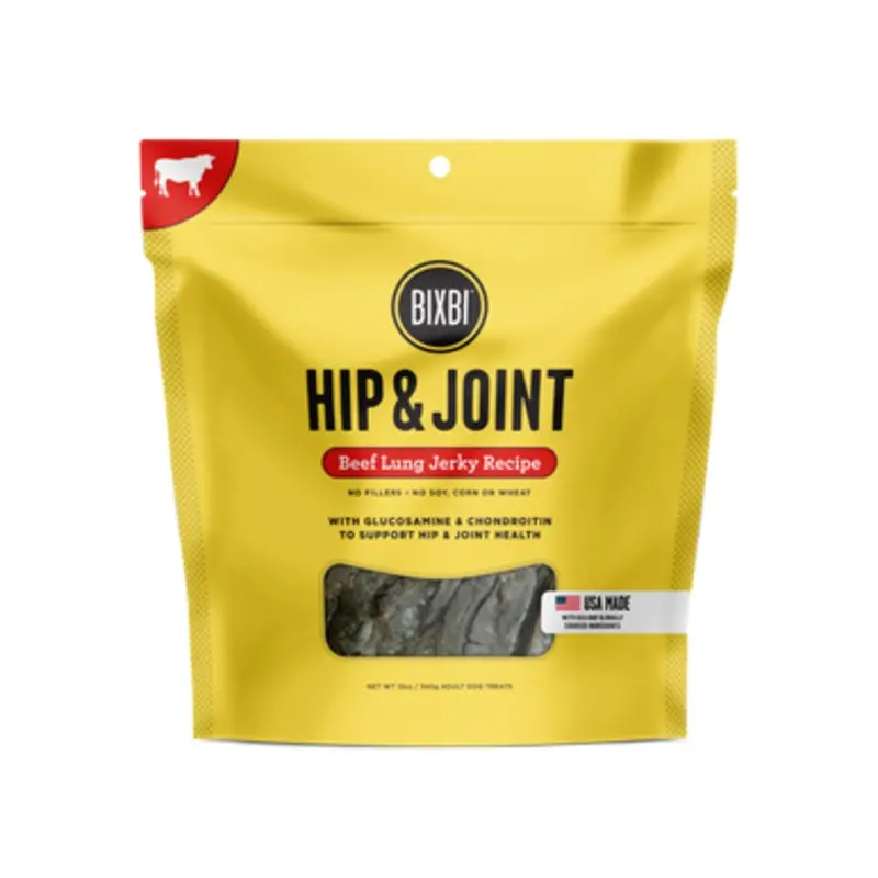 Bixbi Hip & Joint Beef Lung Jerky Dog Treats 5 oz