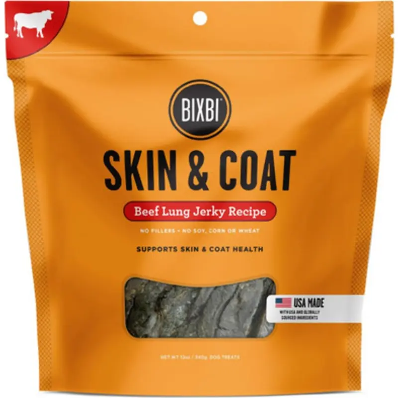 Bixbi Skin & Coat Beef Liver Jerky Dog Treats 5 oz