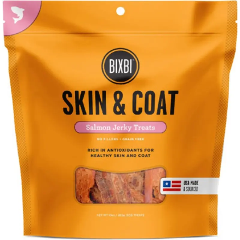Bixbi Skin & Coat Salmon Jerky Dog Treats 4 oz