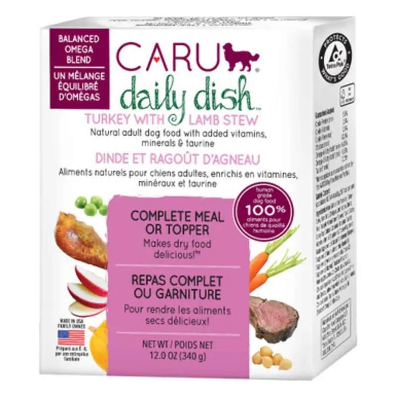 Caru Daily Dish Turkey w/ Lamb Stew Wet Dog Food 12.5 oz