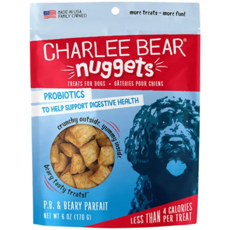 Charlee Bear Nuggets P.B. & Beary Parfait Crunchy Dog Treats 6 oz