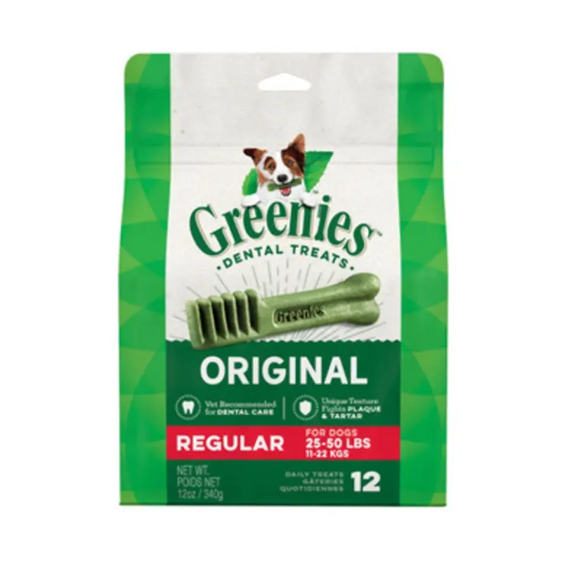 Greenies Original Regular Dog Dental Treats 12 oz - 12 ct
