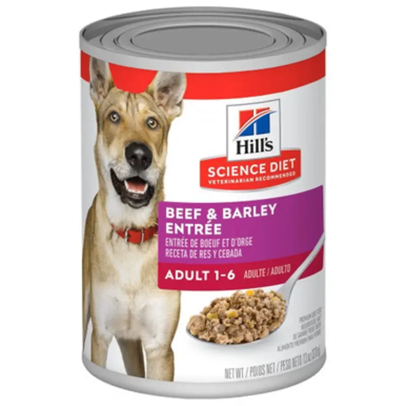 Hill's Science Diet Beef & Barley Entre Adult 1-6 Premium Canned Dog Food 13 oz