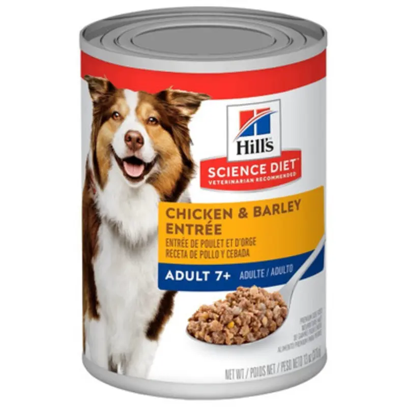 Hill's Science Diet Chicken & Barley Entre Adult 7+ Premium Canned Dog Food 13 oz