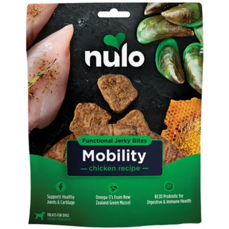 Nulo Mobility Chicken Recipe Functional Jerky Bite Dog Treats 5 oz