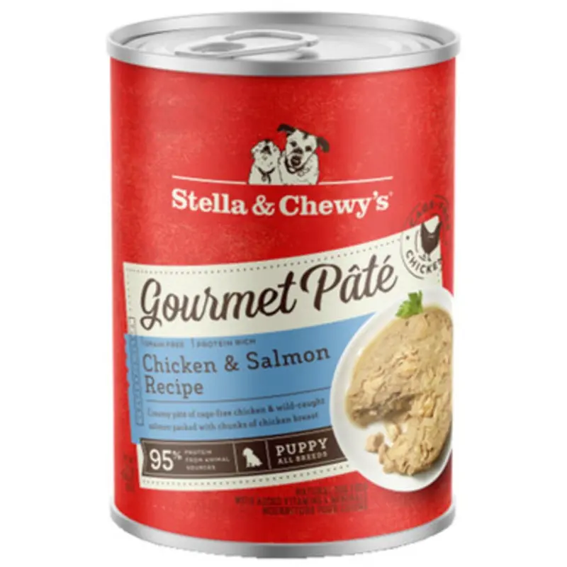 Stella & Chewy's Gourmet Pt Chicken & Salmon Recipe Puppy Canned Dog Food 12.5 oz
