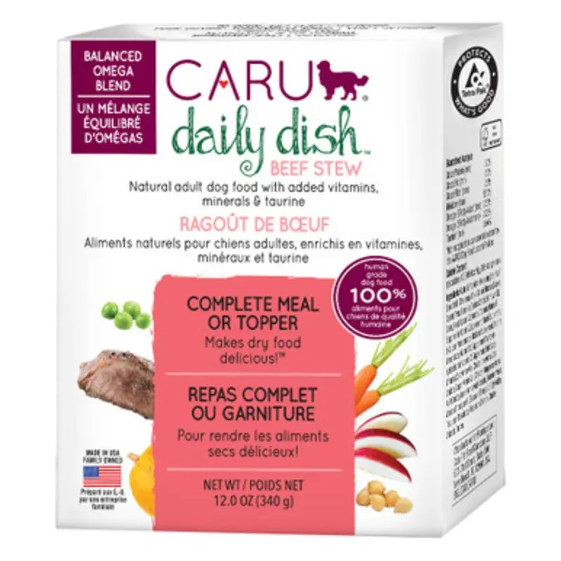 Caru Daily Dish Beef Stew Wet Dog Food 12.5 oz