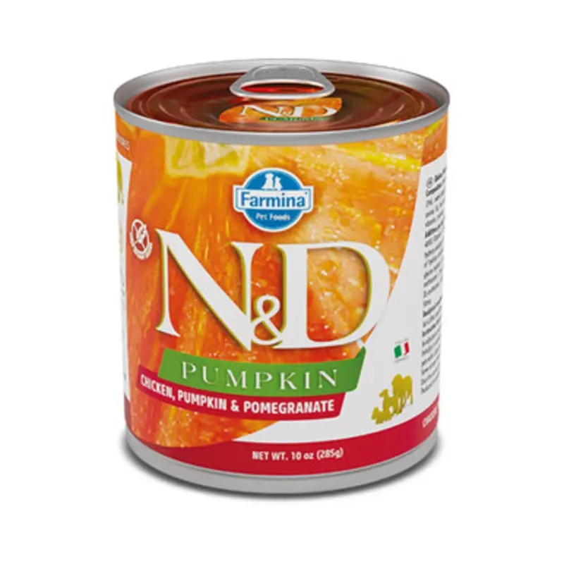 Farmina N&D Pumpkin Chicken, Pumpkin & Pomegranate Adult Canned Dog Food 10 oz