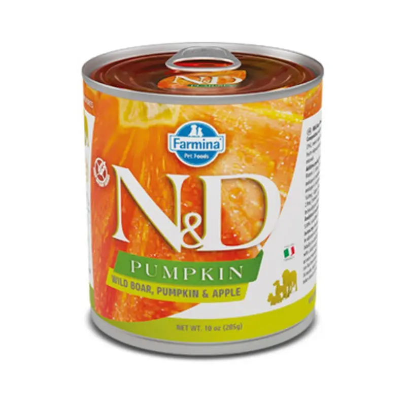 Farmina N&D Pumpkin Wild Boar, Pumpkin & Apple Adult Canned Dog Food 10 oz