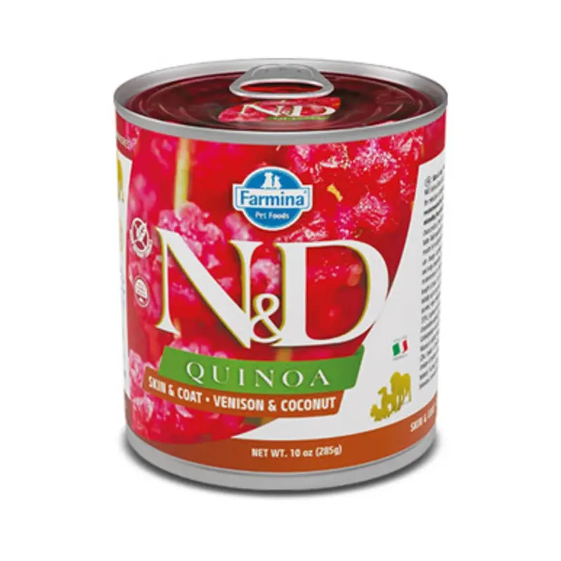 Farmina N&D Quinoa Skin & Coat Venison & Coconut Adult Canned Dog Food 10 oz