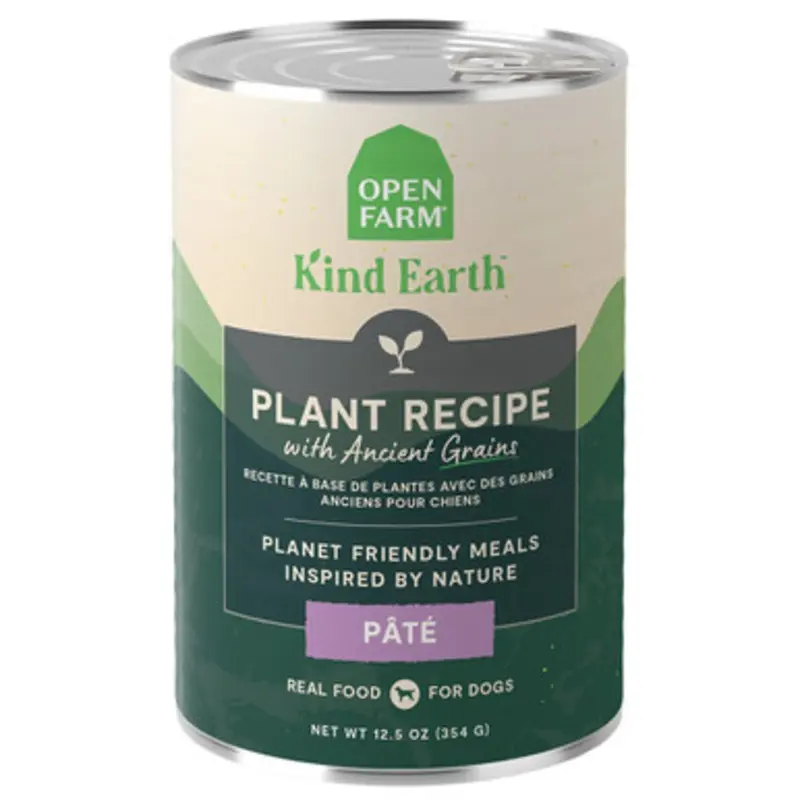 Open Farm Kind Earth Plant Recipe w/ Ancient Grains Pate Canned Dog Food 12.5 oz