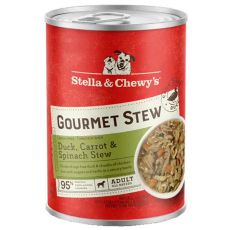 Stella & Chewy's Gourmet Stew Duck, Carrot & Spinach Stew Adult Canned Dog Food 12.5 oz