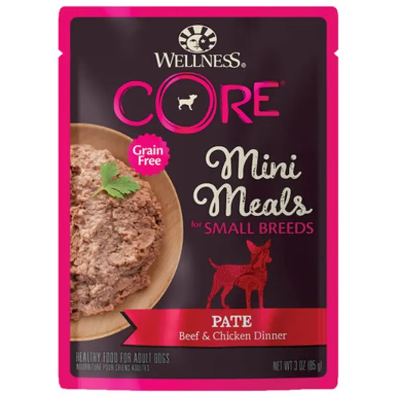Wellness CORE Small Breed Mini Meals Pate Beef & Chicken Dinner Wet Dog Food 3 oz