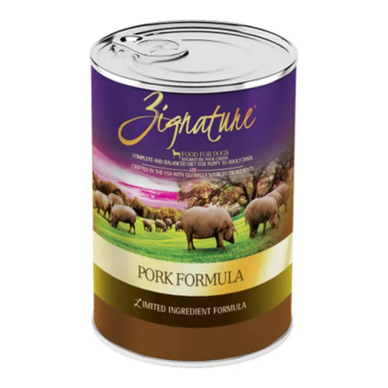 Zignature Pork Formula Canned Dog Food 13 oz