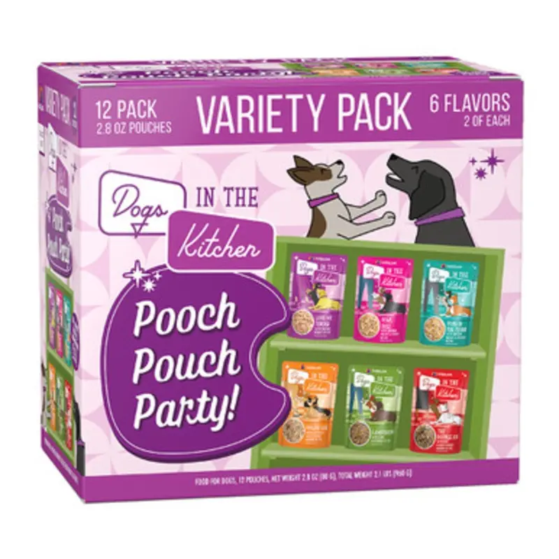 Dogs in the Kitchen Pooch Party Variety Pack Wet Dog Food 2.8 oz - 12 ct