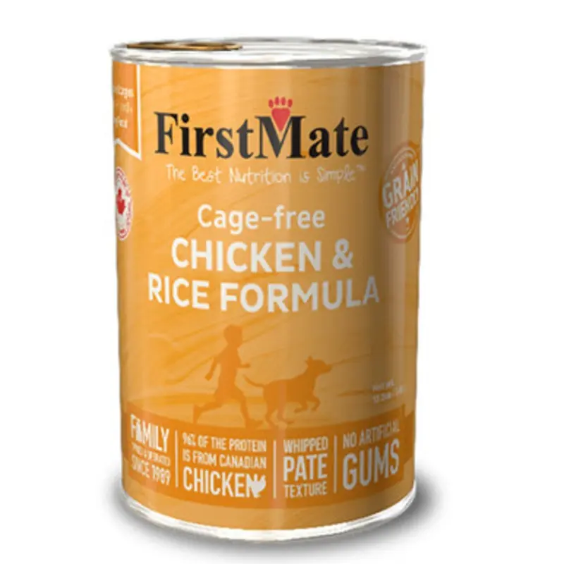 FirstMate Limited Ingredient Cage-Free Chicken & Rice Formula Canned Dog Food 12.2 oz