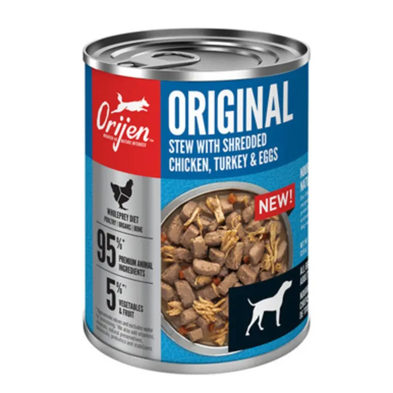 Orijen Original Stew Recipe w/ Chicken, Turkey & Eggs Canned Dog Food 12.8 oz