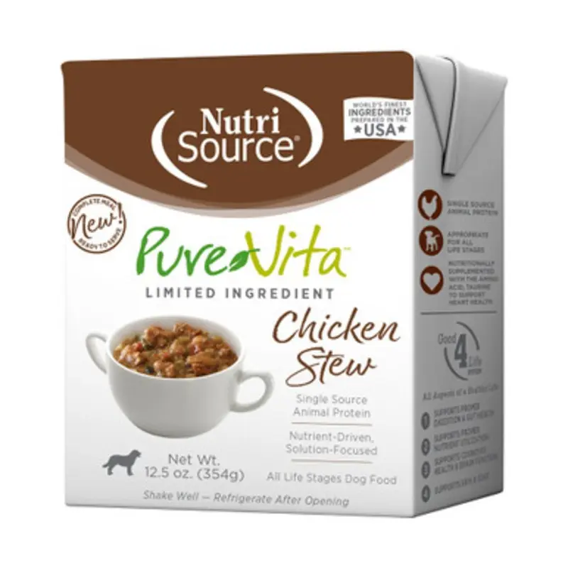 PureVita Grain Inclusive Chicken Stew Wet Dog Food 12.5 oz