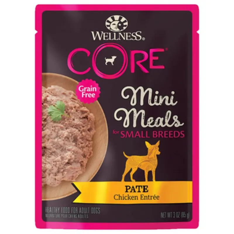 Wellness CORE Small Breed Mini Meals Pate Chicken Entree Wet Dog Food 3 oz
