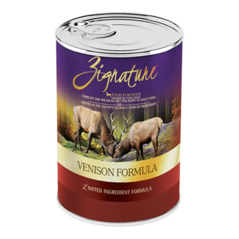 Zignature Venison Formula Canned Dog Food 13 oz