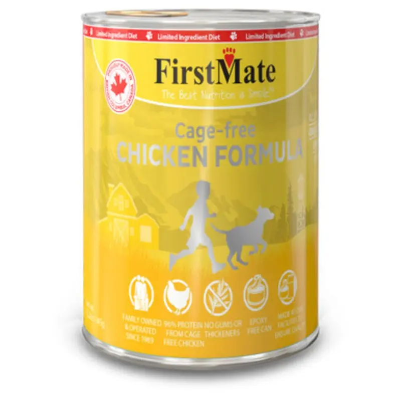 FirstMate Limited Ingredient Cage-Free Chicken Formula Canned Dog Food 12.2 oz