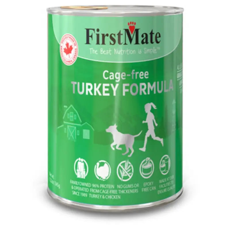 FirstMate Limited Ingredient Cage-Free Turkey Formula Canned Dog Food 12.2 oz