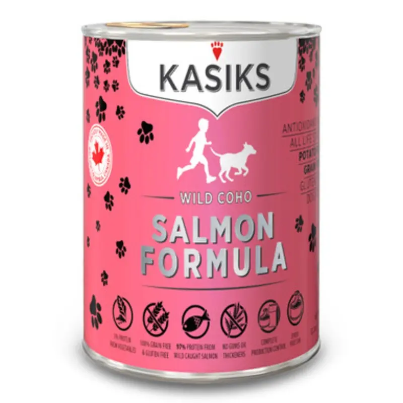 Kasiks Wild Caught Coho Salmon Formula Canned Dog Food 12.2 oz