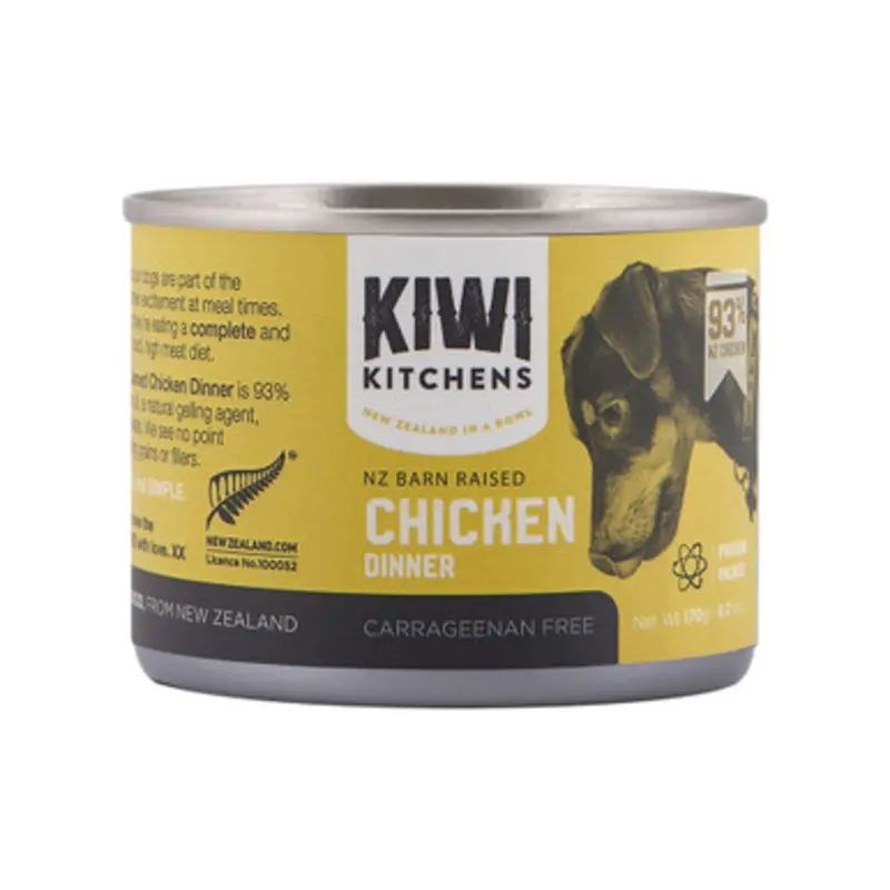 Kiwi Kitchens NZ Barn Raised Chicken Dinner Canned Dog Food 6 oz