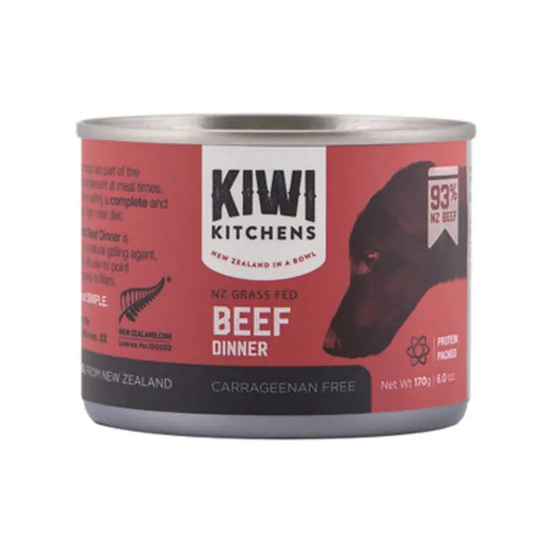 Kiwi Kitchens NZ Grass Fed Beef Dinner Canned Dog Food 6 oz