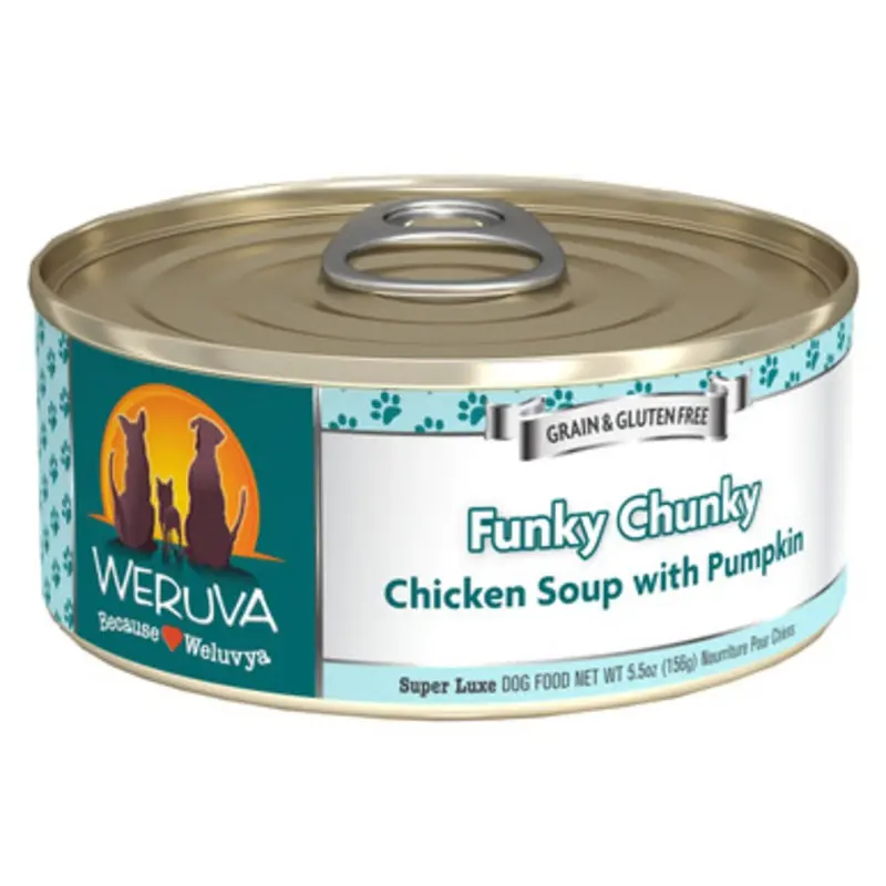 Weruva Funky Chunky Chicken Soup with Pumpkin Canned Dog Food 5.5 oz