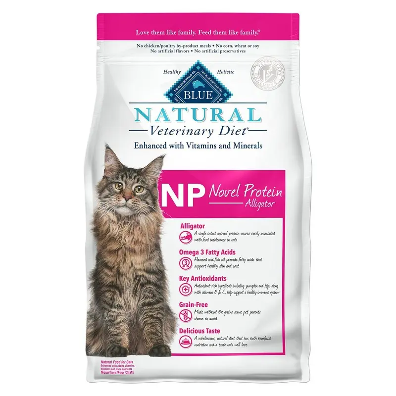 BLUE Natural Veterinary Diet NP Alligator for Cat - Dry
