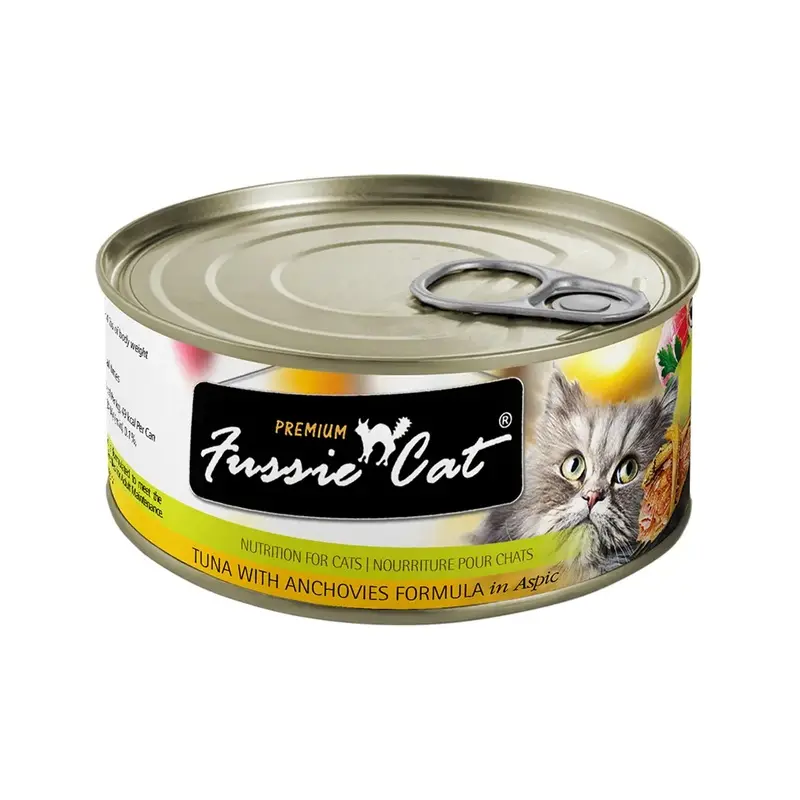 Fussie Cat Premium Tuna with Anchovies in Aspic Grain-Free Canned Cat Food