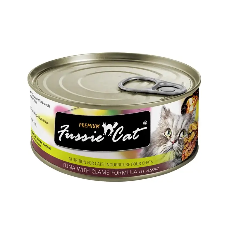 Fussie Cat Premium Tuna with Clams in Aspic Grain-Free Canned Cat Food