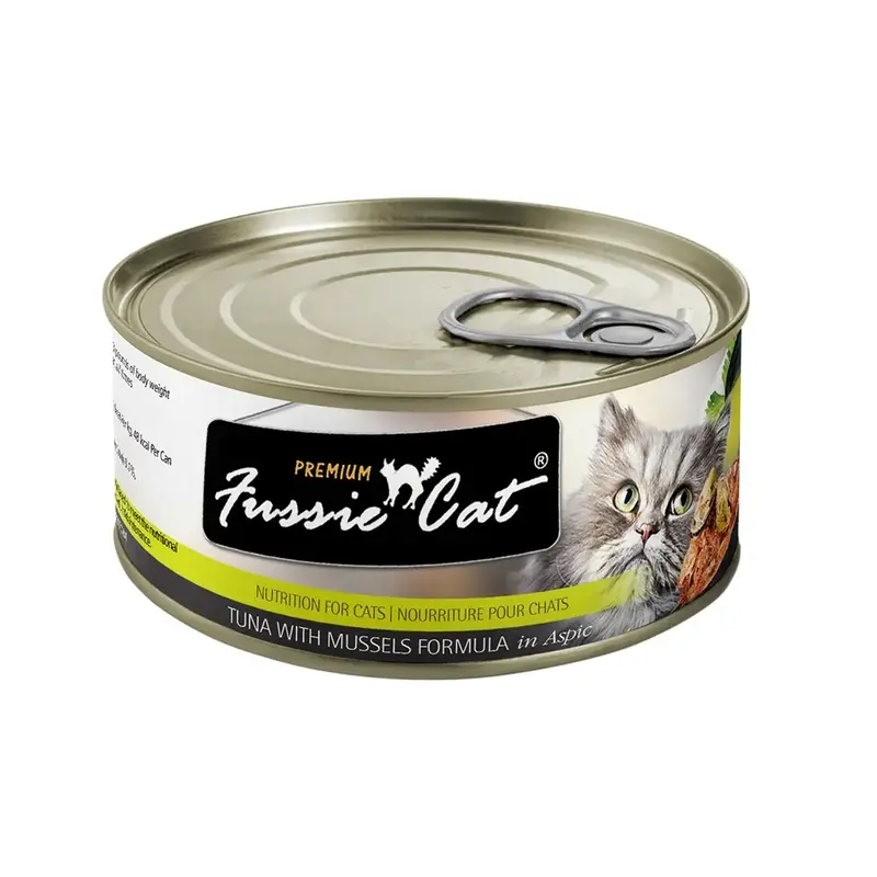 Fussie Cat Premium Tuna with Mussels in Aspic Grain-Free Canned Cat Food