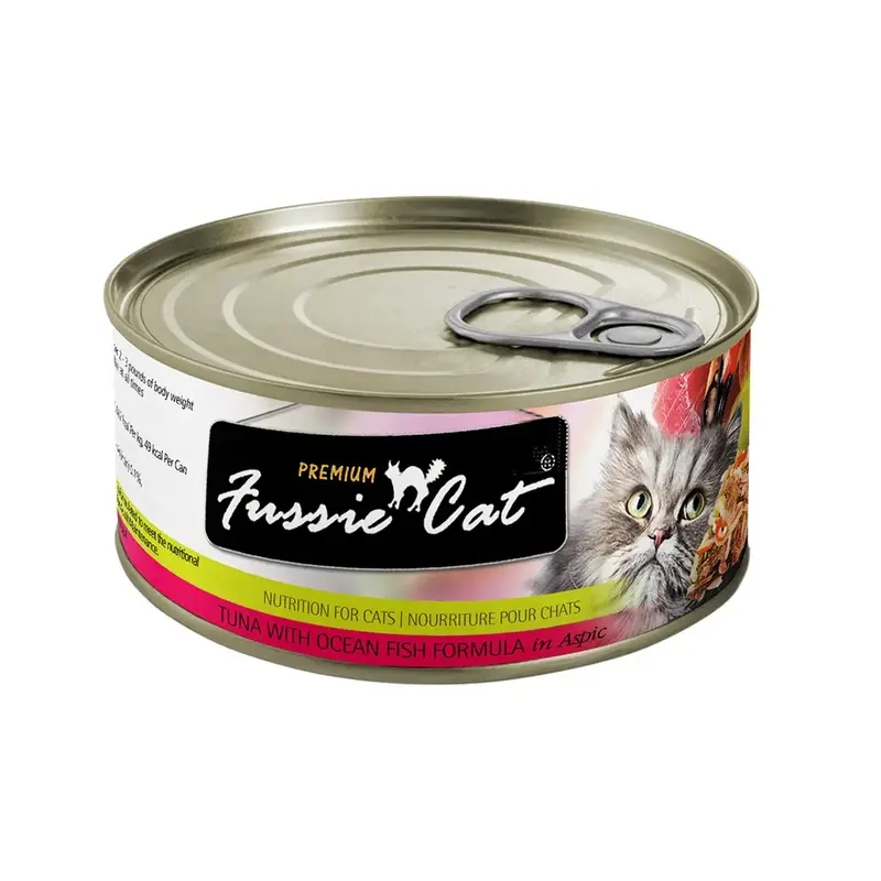 Fussie Cat Premium Tuna with Ocean Fish in Aspic Grain-Free Canned Cat Food