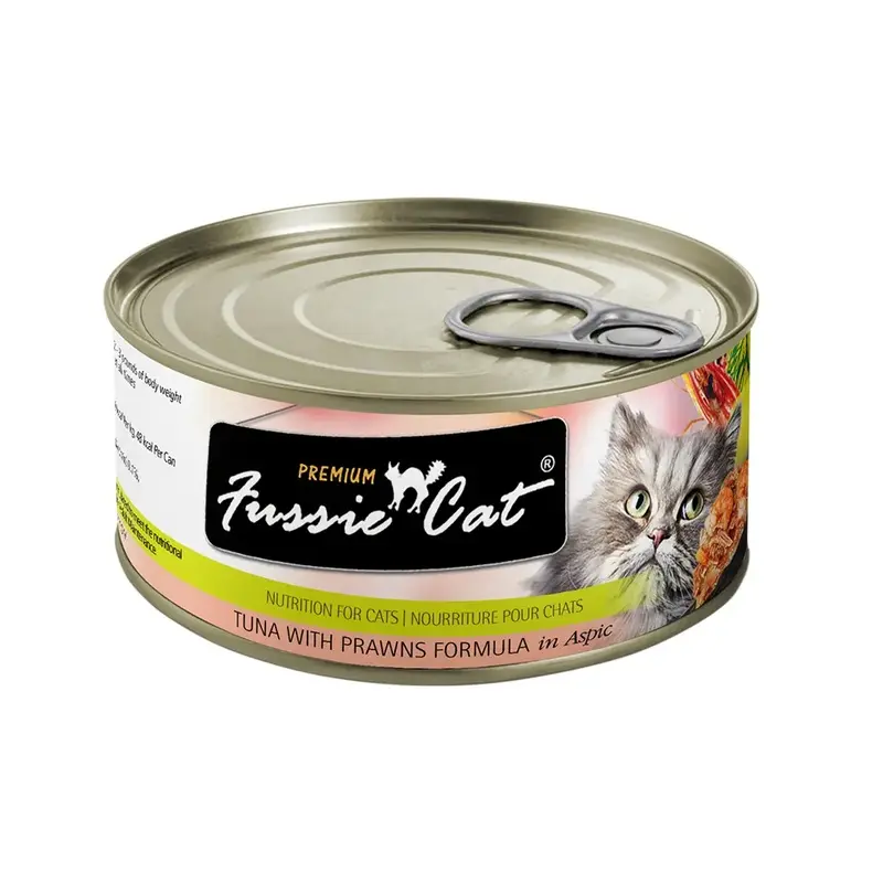 Fussie Cat Premium Tuna with Prawns in Aspic Grain-Free Canned Cat Food