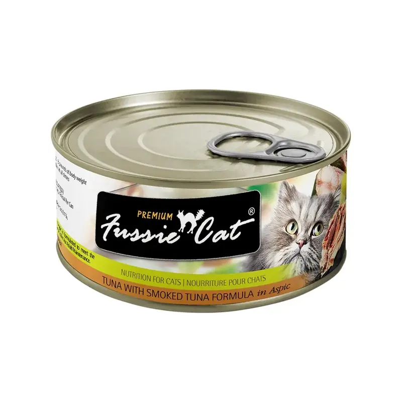 Fussie Cat Premium Tuna with Smoked Tuna in Aspic Grain-Free Canned Cat Food