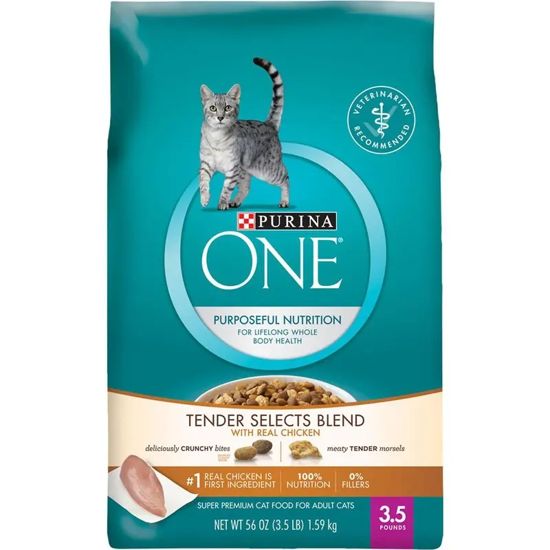 Purina ONE Tender Selects Blend with Real Chicken Dry Cat Food