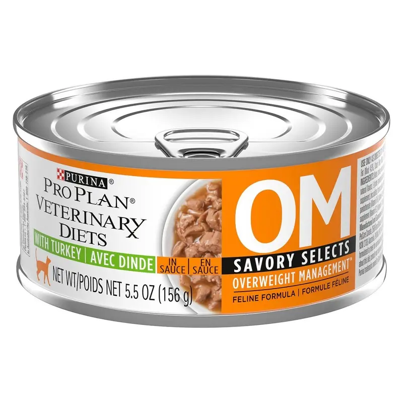 Purina Pro Plan Veterinary Diets OM Savory Selects Canned Cat Food - Turkey