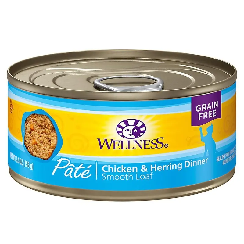 Wellness Complete Health Grain-Free Chicken & Herring Pate Canned Cat Food