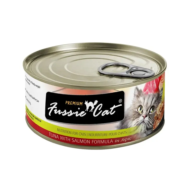 Fussie Cat Premium Tuna with Salmon in Aspic Grain-Free Canned Cat Food