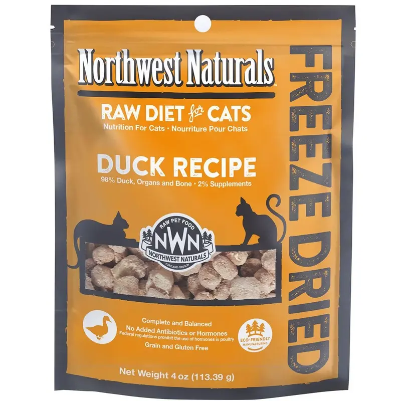 Northwest Naturals Freeze-Dried Duck Nibbles Cat Food  11 oz. Bag