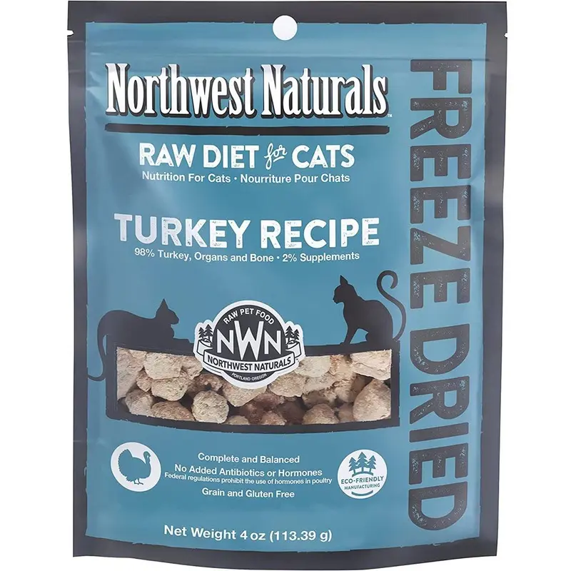 Northwest Naturals Freeze-Dried Turkey Nibbles Cat Food  11 oz. Bag