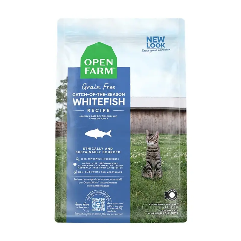 Open Farm Catch-of-the-Season Whitefish Recipe Dry Cat Food  4 lb. Bag - Out of Stock!